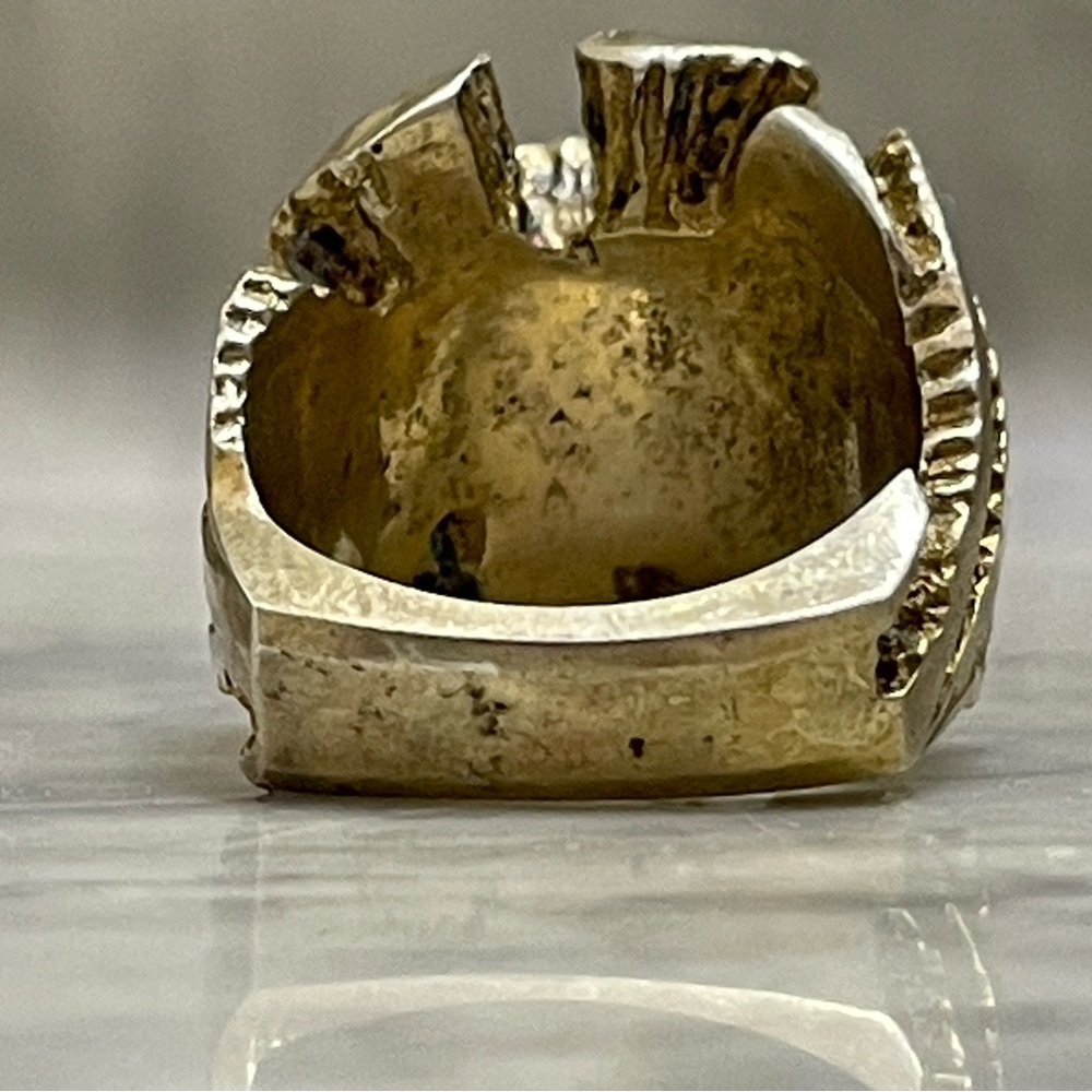 Heavy Sterling Silver Sculptural Statement Ring Size 6.5 Brutalist Modern gold P - Picture 5 of 13